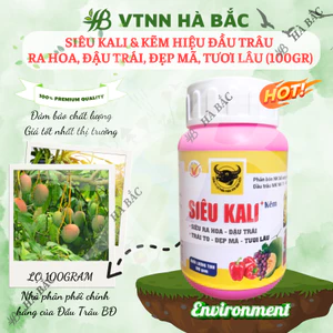 Phân Bón Lá Siêu Kali & Kẽm Hiệu Đầu Trâu Ra Hoa, Đậu Trái, Đẹp Mã, Tươi Lâu (Hũ 100gram)