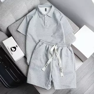 Bộ Quần Áo Nam Nữ UMA STORE Chất Liệu Nỉ Xốp Siêu Đẹp, Set Đồ Polo Áo Cộc Tay Cổ Bẻ Quần Short SPB08