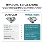 Lắc Tay HANADA Đá Moissanite Round 5MM Phối Cỏ Bốn Lá Đính Đá Bạc 925 Phủ Bạch Kim Không Đen Không Mờ 1733 G4 — ảnh 7