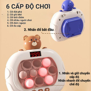 Đồ Chơi Pop It Thế Hệ Mới, Máy Chơi Game Bấm Nút Theo Đèn Nhạc Với Nhiều Level Tính Điểm Rèn Trí Thông Minh 89003