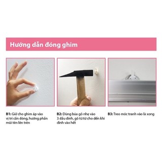 Đinh 3 chân chuyên dụng 10 cái dùng treo khung tranh, đóng tường đa năng tiện lợi