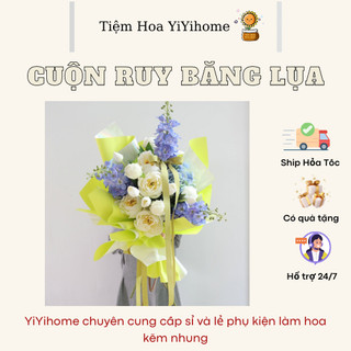 Cuộn Ruy Băng Lụa Bản 1cm, 2cm*22m Trang Trí Làm Hoa, Làm Nơ Gói Hoa Handmade DIY TIỆM HOA YIYIHOME