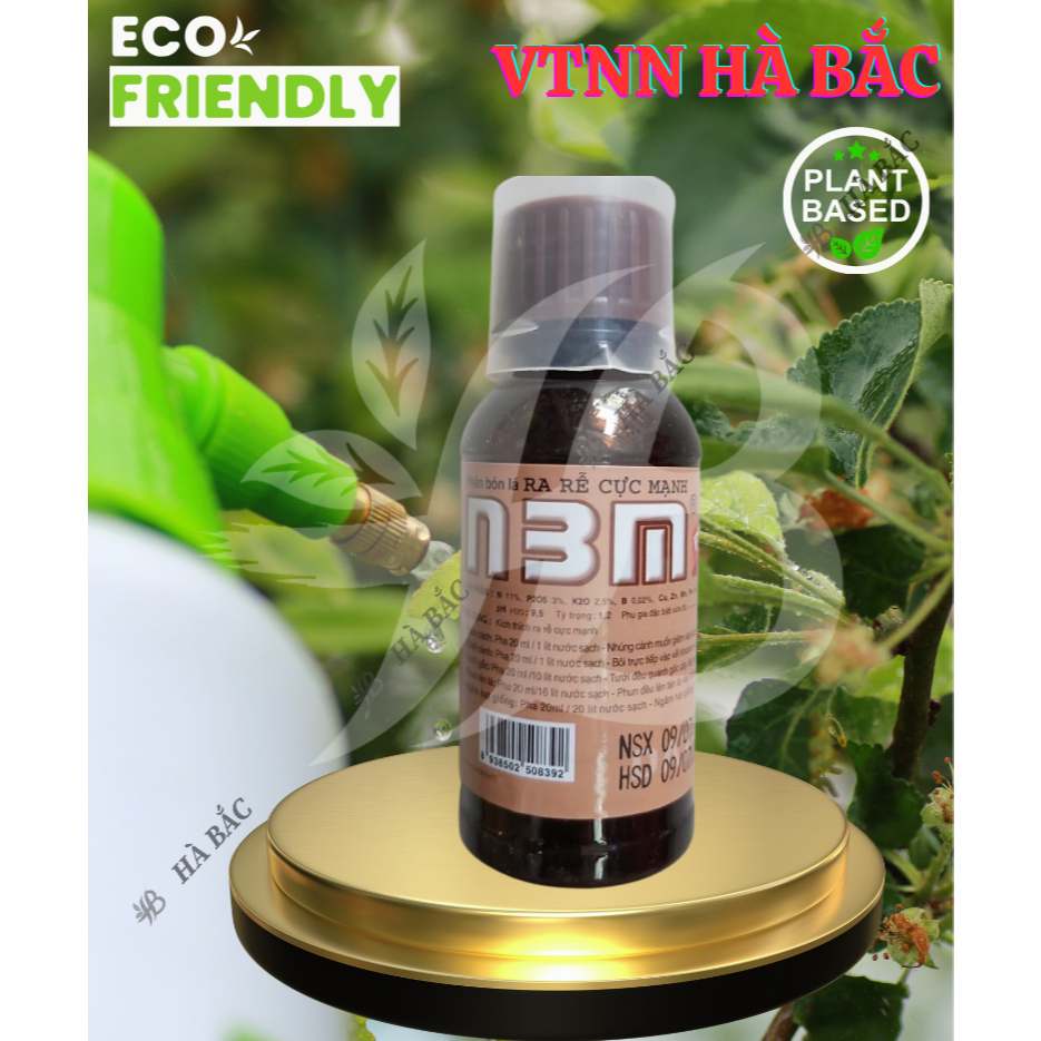 Phân bón lá kích rễ N3M dạng nước - mạnh mẽ hơn, đậm đặc hơn (hũ 100ml)