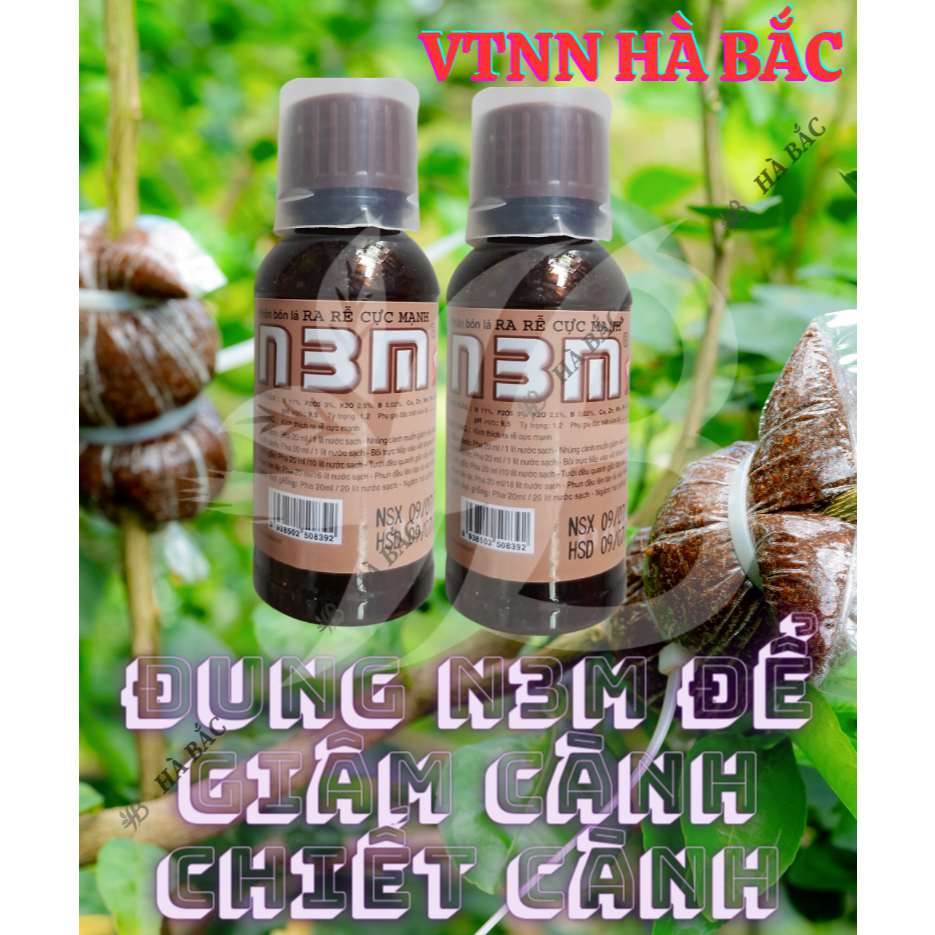 Phân bón lá kích rễ N3M dạng nước - mạnh mẽ hơn, đậm đặc hơn (hũ 100ml)