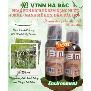 Phân bón lá kích rễ N3M dạng nước - mạnh mẽ hơn, đậm đặc hơn (hũ 100ml)