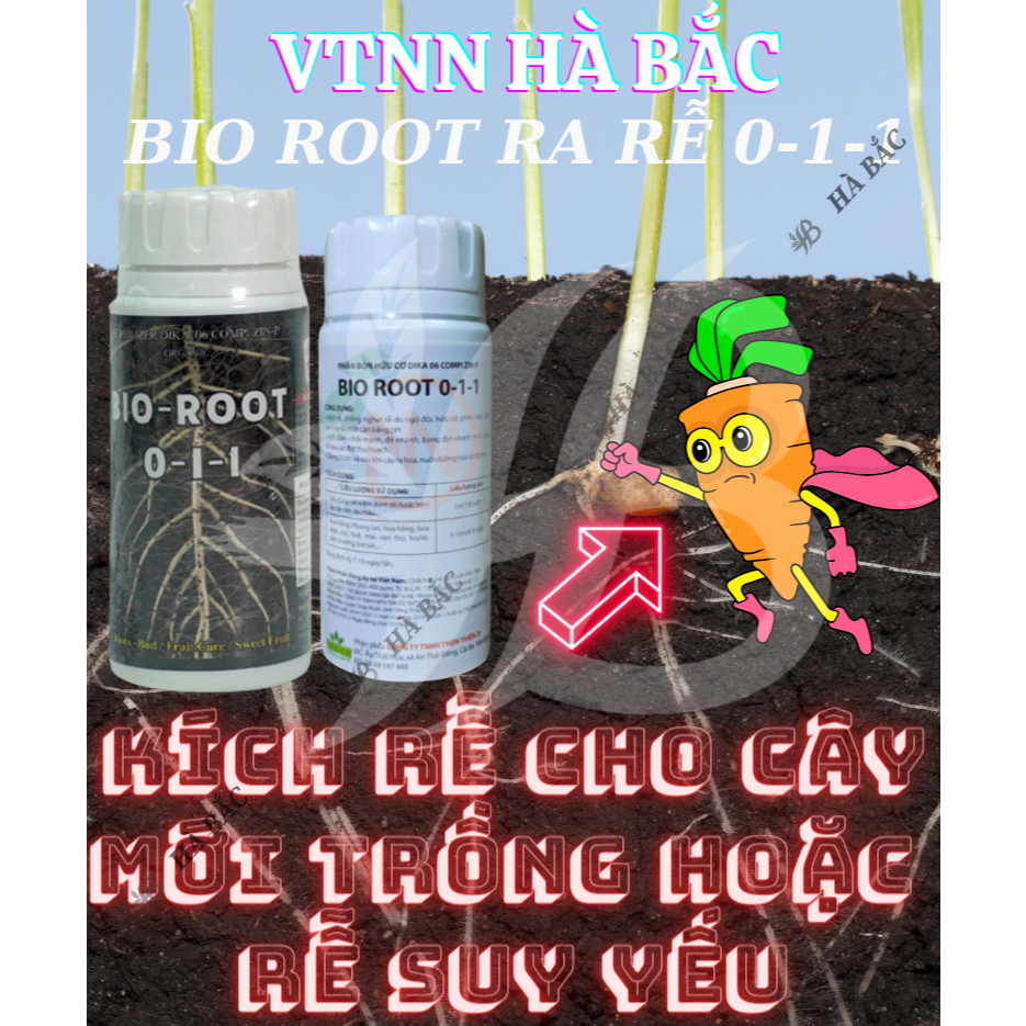 Phân Bón Lá, Thuốc Kích Rễ Bio Root 0-1-1 Thiên Di - Nhập Khẩu Mỹ (100ml)