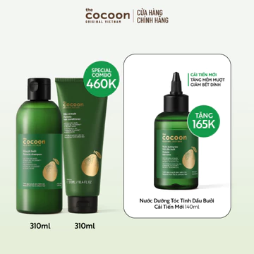 SPECIAL COMBO gội xả bưởi Cocoon tặng 1 nước dưỡng tóc tinh dầu bưởi - Phiên bản nâng cấp Cocoon 140ml