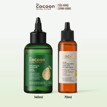 [MUA 2 GIẢM 35%] Combo 1 Nước dưỡng tóc tinh dầu bưởi Cocoon 140ml + 1 Sa-chi Serum phục hồi tóc Cocoon 70ml