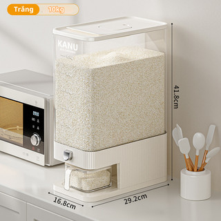 Thùng đựng gạo thông minh  lấy gạo tự động chất liệu nhựa PET cao cấp không mùi an toàn cho sức khỏe