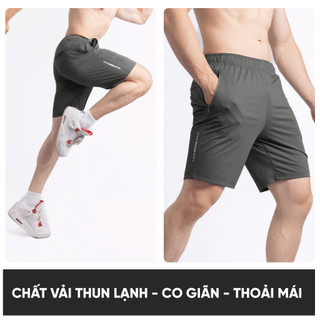 Quần short Nam Thun Lạnh Cao Cấp Mentoris, Vải có siêu co giãn, Mát Lạnh, thoải mái vận động MSR05