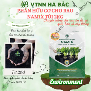 Phân bón cho rau Namix gói 2kg, Phân hữu cơ cho rau NAMIX chuyên dùng cho rau ăn lá, củ, quả