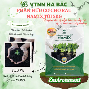 Phân bón cho rau Namix gói 5kg, Phân hữu cơ cho rau NAMIX chuyên dùng cho rau ăn lá, củ, quả