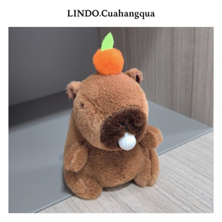 LINDOria Móc Khóa Capyabara Cute, Móc Khóa Gấu Bông Treo Cặp, Balo, Chìa Khóa, Quà tặng dễ thương