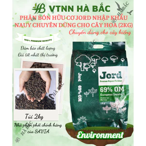 Phân bón hữu cơ Jord nhập khẩu Nauy - chuyên dùng cho cây hoa hồng, hoa mai và cây kiểng (túi 2kg)
