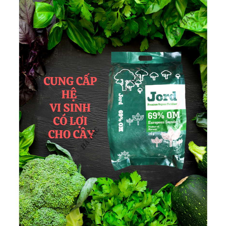 Phân bón hữu cơ Jord nhập khẩu Nauy - chuyên dùng cho cây hoa hồng, hoa mai và cây kiểng (túi 2kg)