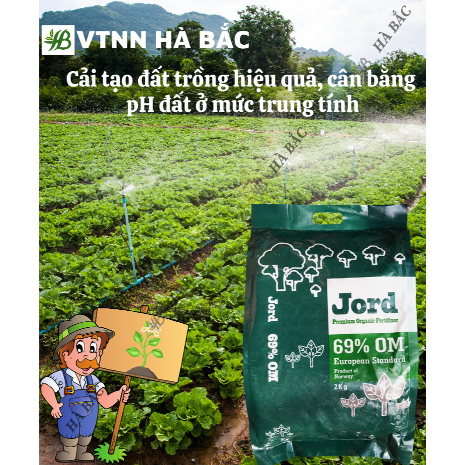 Phân bón hữu cơ Jord nhập khẩu Nauy - chuyên dùng cho cây hoa hồng, hoa mai và cây kiểng (túi 2kg)