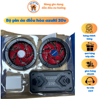 Bộ phụ kiện áo điều hòa aki.ta Nhật Bản chính hãng, Lithium 98.000mAh, Quạt 5 cánh 20V, chạy 12-18h
