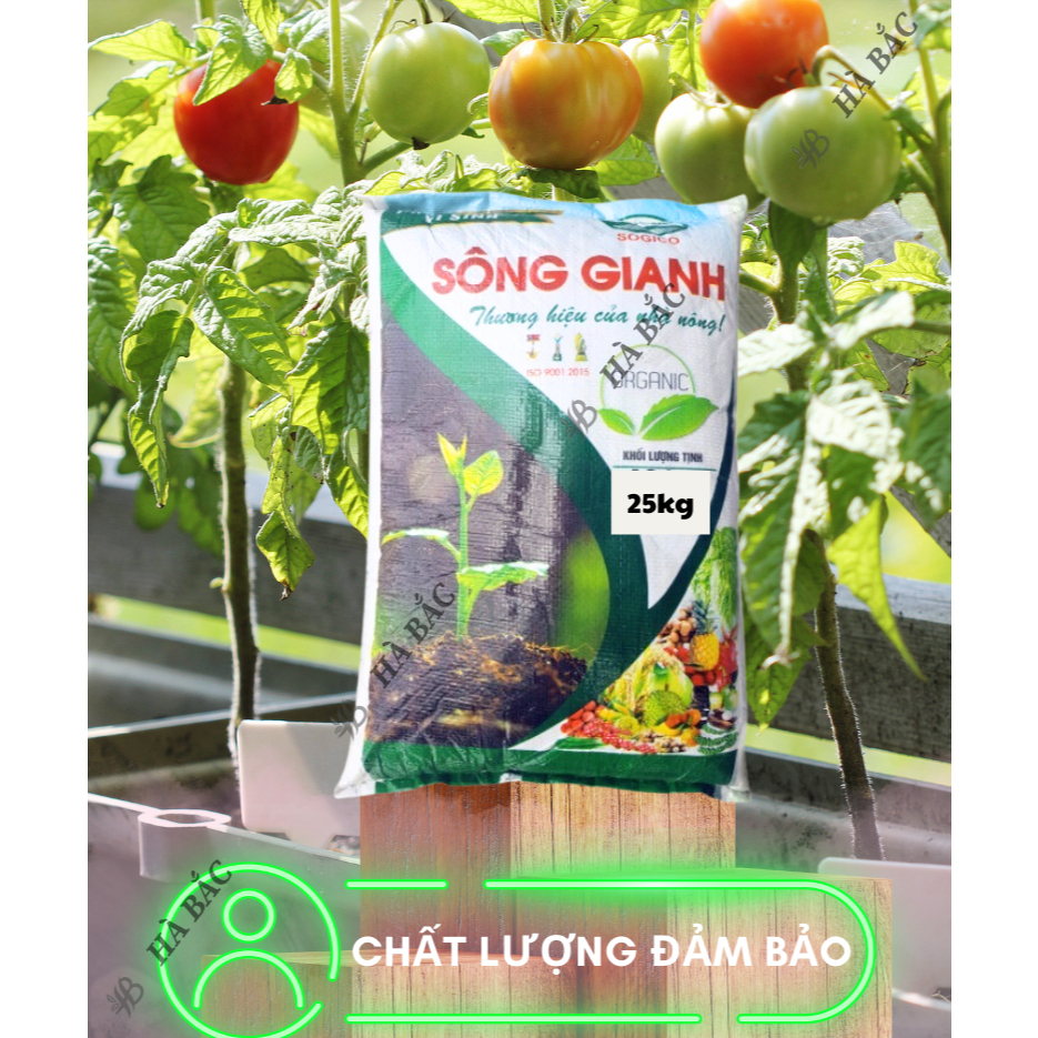Phân Hữu Cơ Vi Sinh Sông Gianh HC15, Hữu Cơ Cao Cấp Cho Mọi Cây Trồng (25kg)