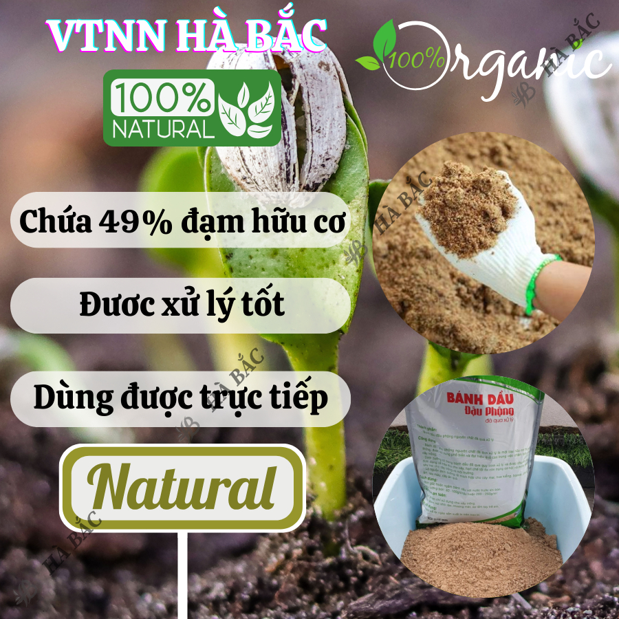Bánh dầu đậu phộng Lavamix đã qua  xử lý dạng bột (túi 1kg), cung cấp hàm lượng hữu cơ lên đến 40%, khoáng và vitamin