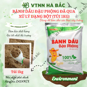 Bánh dầu đậu phộng Lavamix đã qua xử lý dạng bột (túi 1kg), cung cấp hàm lượng hữu cơ lên đến 40%, khoáng và vitamin