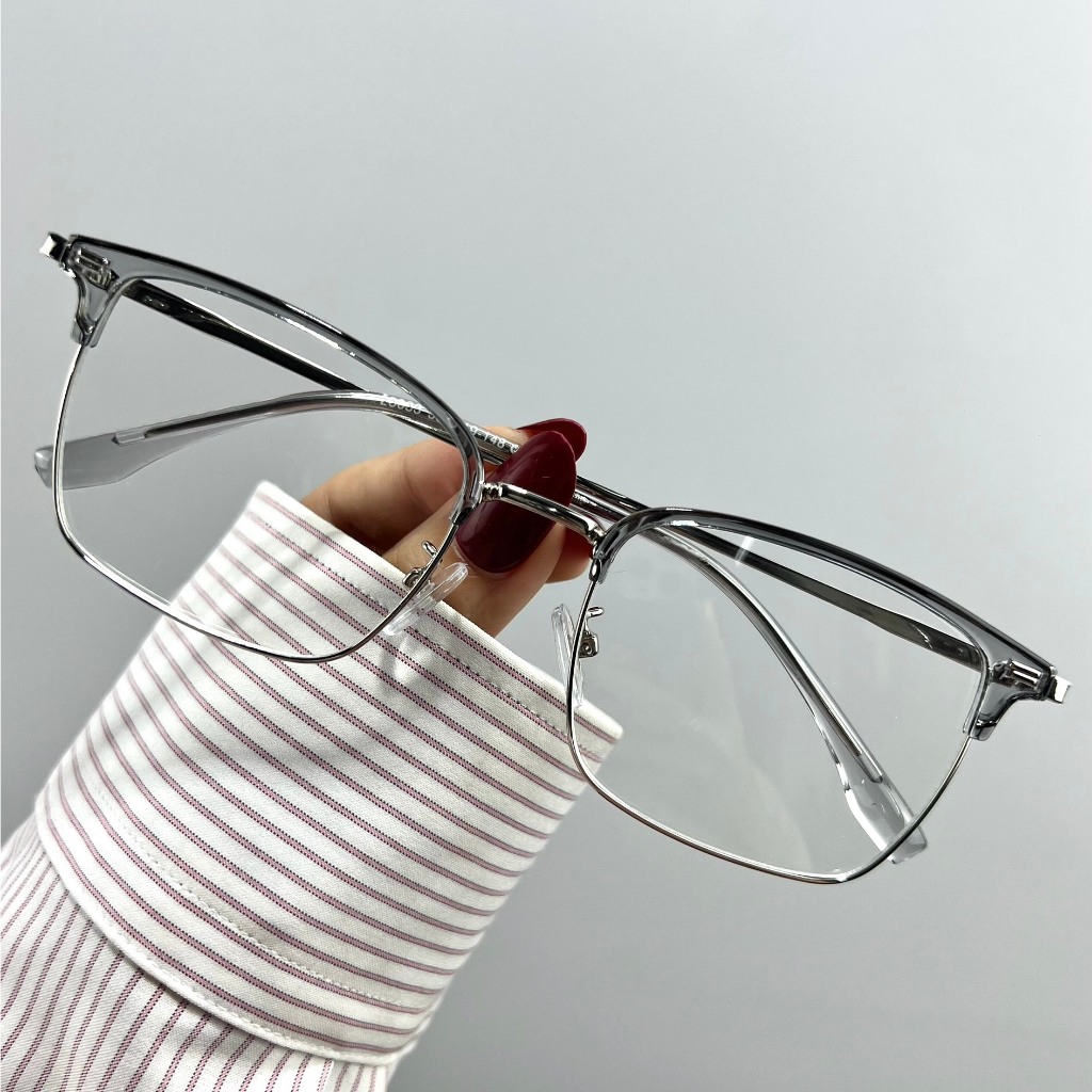 Gọng kính cận nữ nam clubmaster sang chảnh thời trang Hàn Quốc chống tia UV và ánh sáng xanh 528
