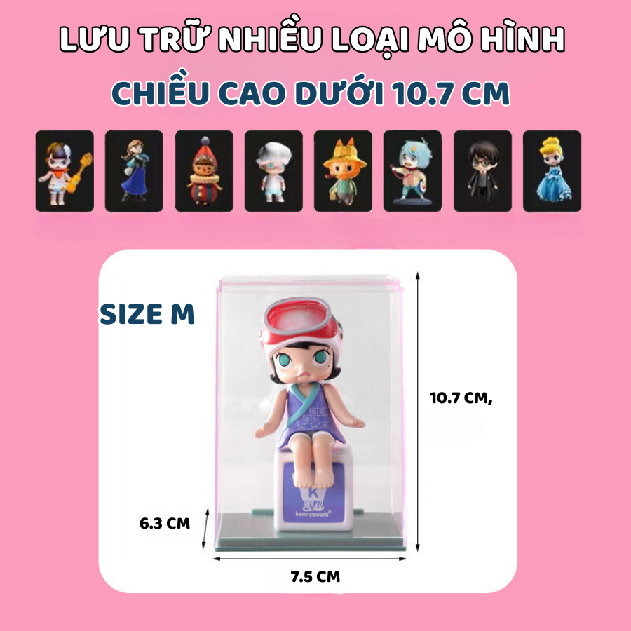 Hộp Đựng Mô Hình ENODA HOME, Hộp Trưng Bày Mô Hình Chất Liệu Mica Trong Suốt,  Xếp Chồng Cao Cấp HTS006