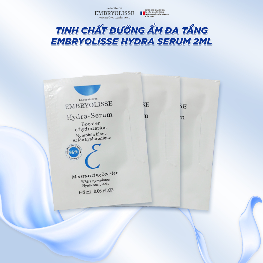 Ảnh DATE: 01/05/2026 [HB GIFT] Tinh Chất Dưỡng Ẩm Đa Tầng Embryolisse Hydra Serum 2ml/gói 4