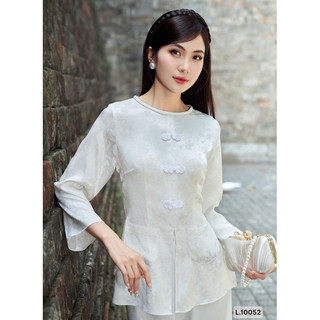 Set pháp phục trắng in hoa