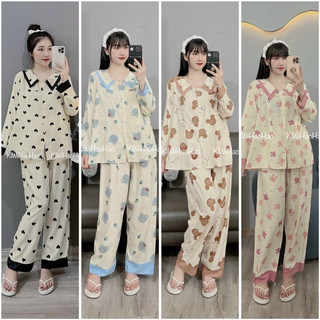 Bộ Bầu Bộ Sau Sinh - Đũi Dài Cổ Nhọn Nhiều Hình - 8 Màu  [ MIỄN SHIP ]