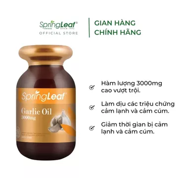 [HÀNG NHẬP KHẨU] SPRING LEAF GARLIC OIL 360 Viên - Tinh Dầu Tỏi Tăng Cường Sức Đề Kháng
