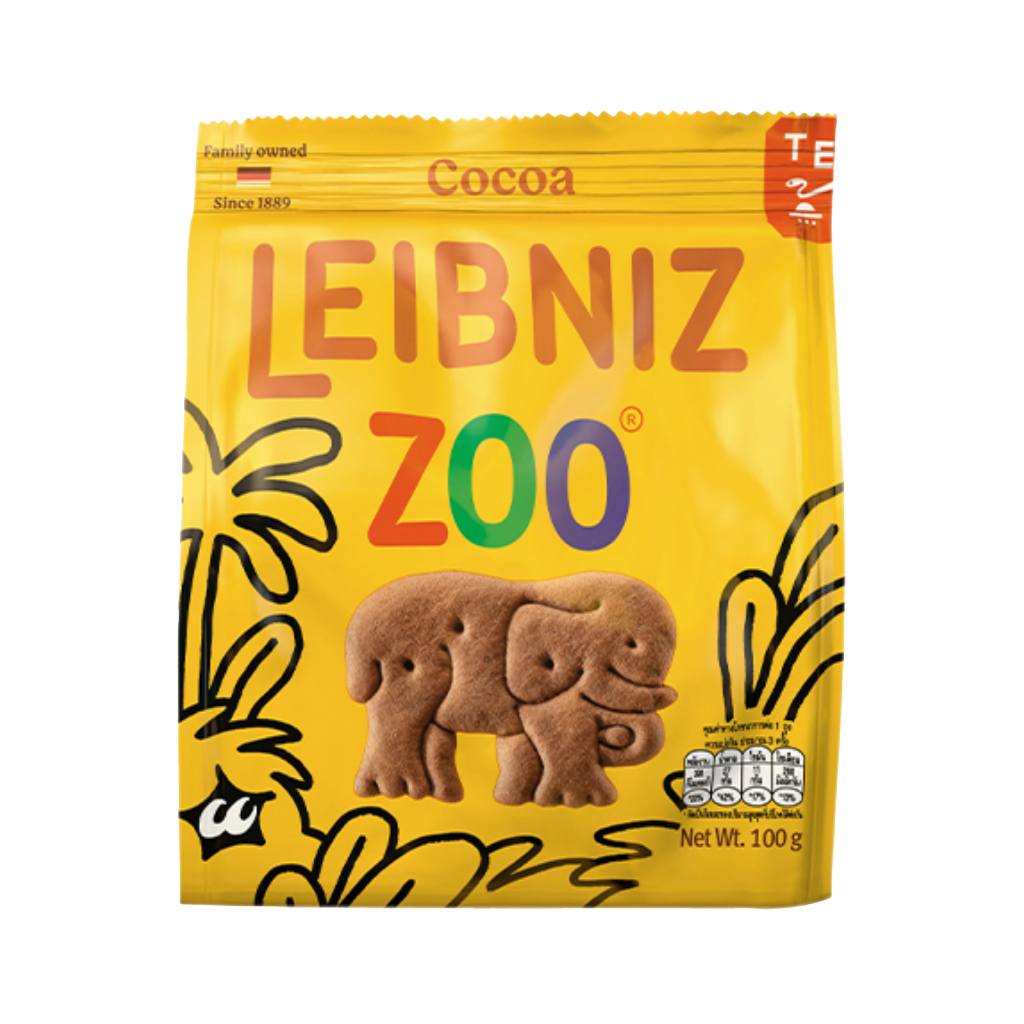 Ảnh Bánh qui ca cao hình thú rừng nhiệt đới Leibniz Zoo 100g 1