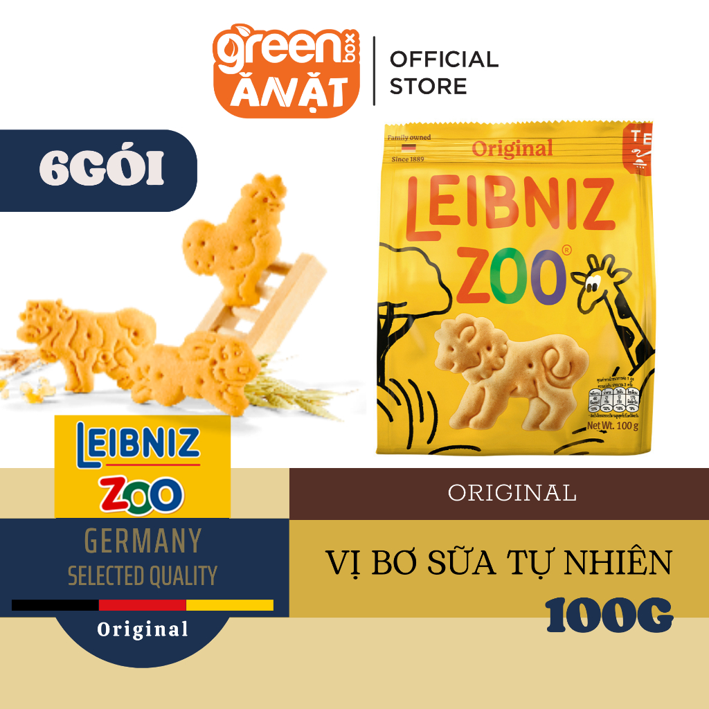 Ảnh Bánh qui bơ hình thú Leibniz Zoo 100g 3