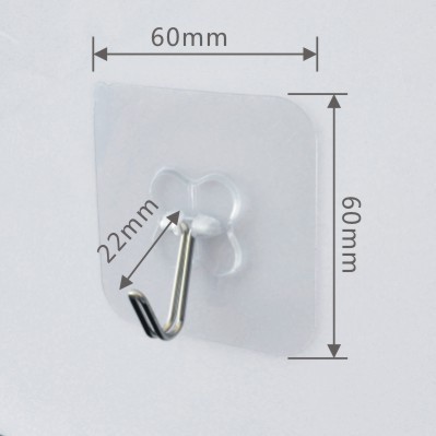 Set 5 Móc dán tường treo vật dụng tiện lợi - Móc trắng trong
