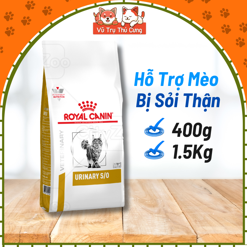 Thức ăn hạt Royal Canin Urinary S/O hỗ trợ cho mèo bị sỏi thận