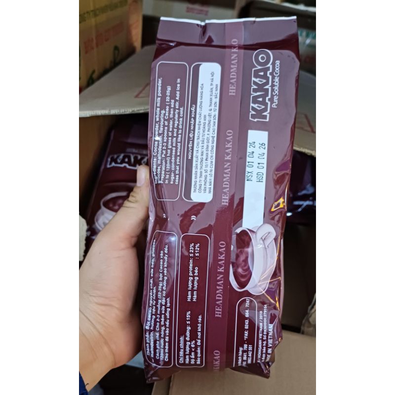( 500gr) Bột cacao nguyên chất  Hoàng Anh - bao bì mới