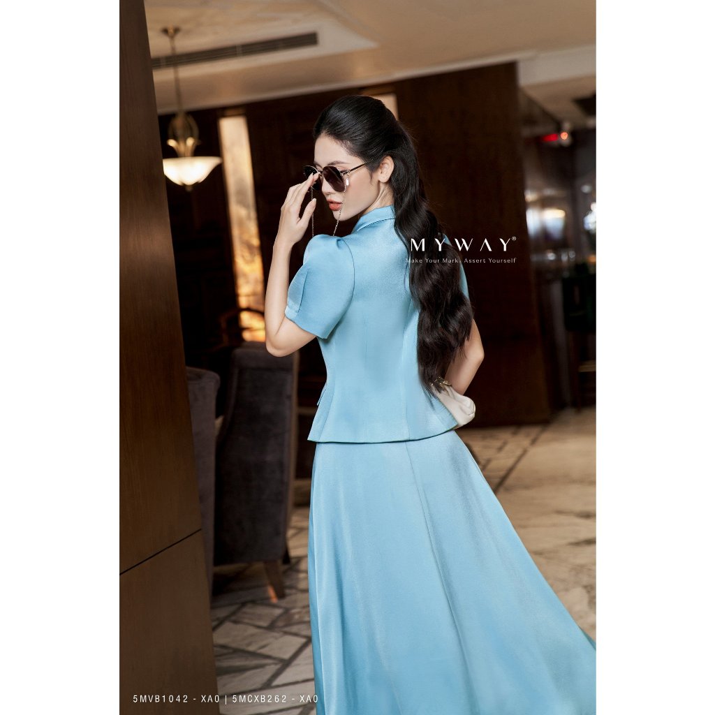 Ảnh Chân Váy Nữ MY WAY Chất Liệu Lụa Sang Trọng 5MCXB262 1