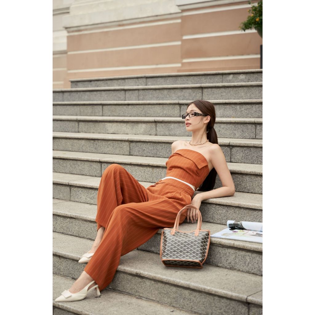 Vella Fashion áo croptop dáng quây dây kéo sau VA24057