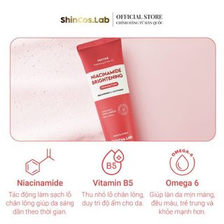 Sữa rửa mặt dưỡng trắng thuần chay SHINCOS.LAB Niacinamide Brightening