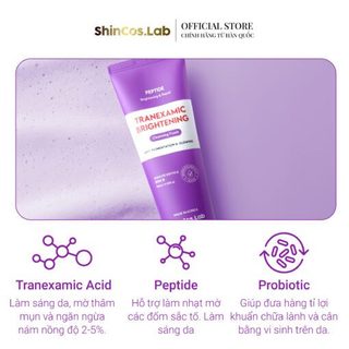 Sữa rửa mặt ngừa nám thuần chay SHINCOS.LAB Tranexamic Brightening