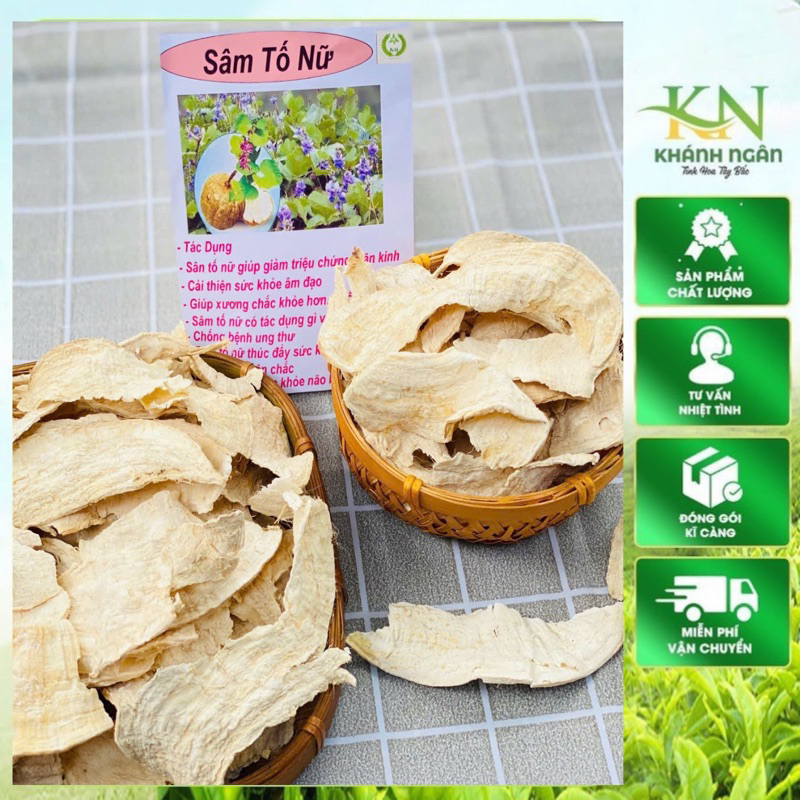Sâm tố nữ thái lát sấy khô tăng vòng 1,sâm tố nữ khô nguyên chất sản sinh collagen, tăng cường nội tiết tố(500gr-1kg)