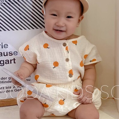 Ảnh Thật - Bộ Quần Áo Cộc Xô Muslin Cho Bé - Siêu Mềm Mịn, Thấm Hút
