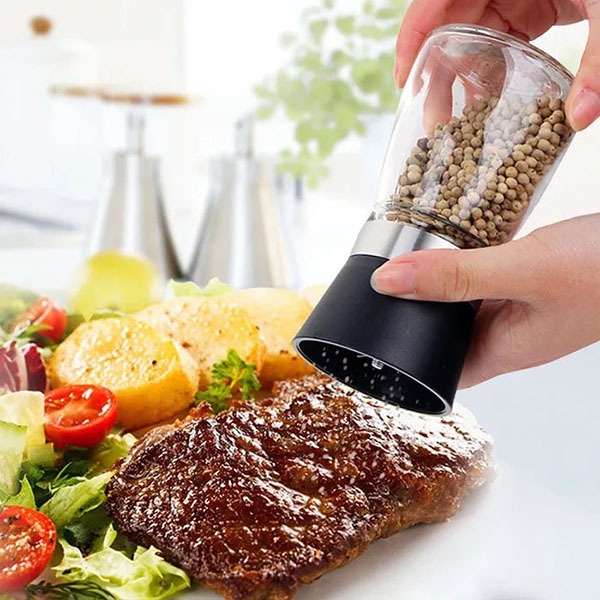 Lọ xây tiêu cầm tay - Lọ xây tiêu thủy tinh