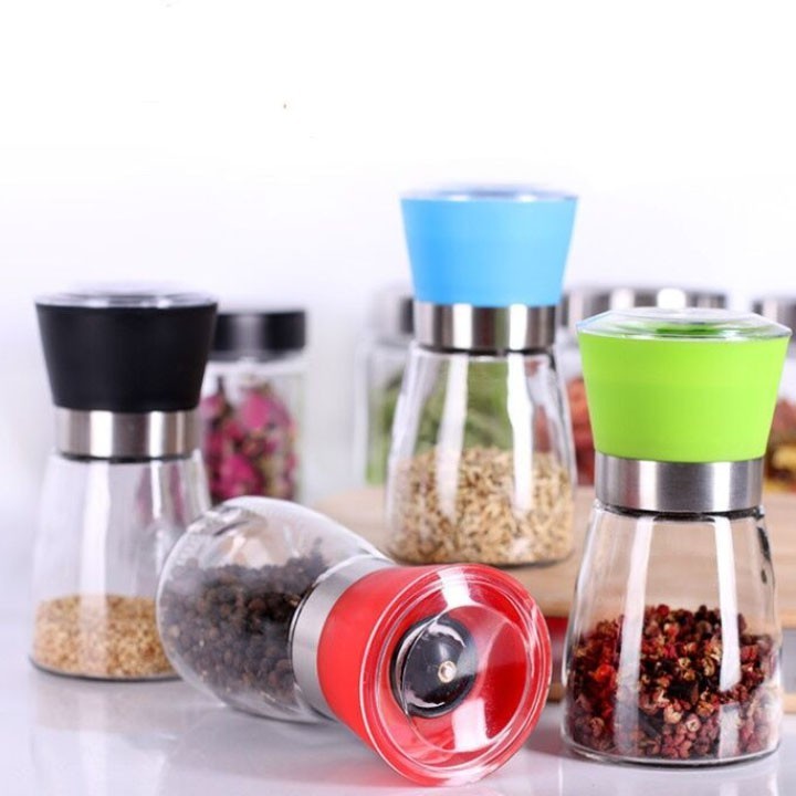 Lọ xây tiêu cầm tay - Lọ xây tiêu thủy tinh