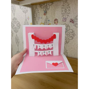 Thiệp I Love You trang trí scrapbook, scrapbook ideas