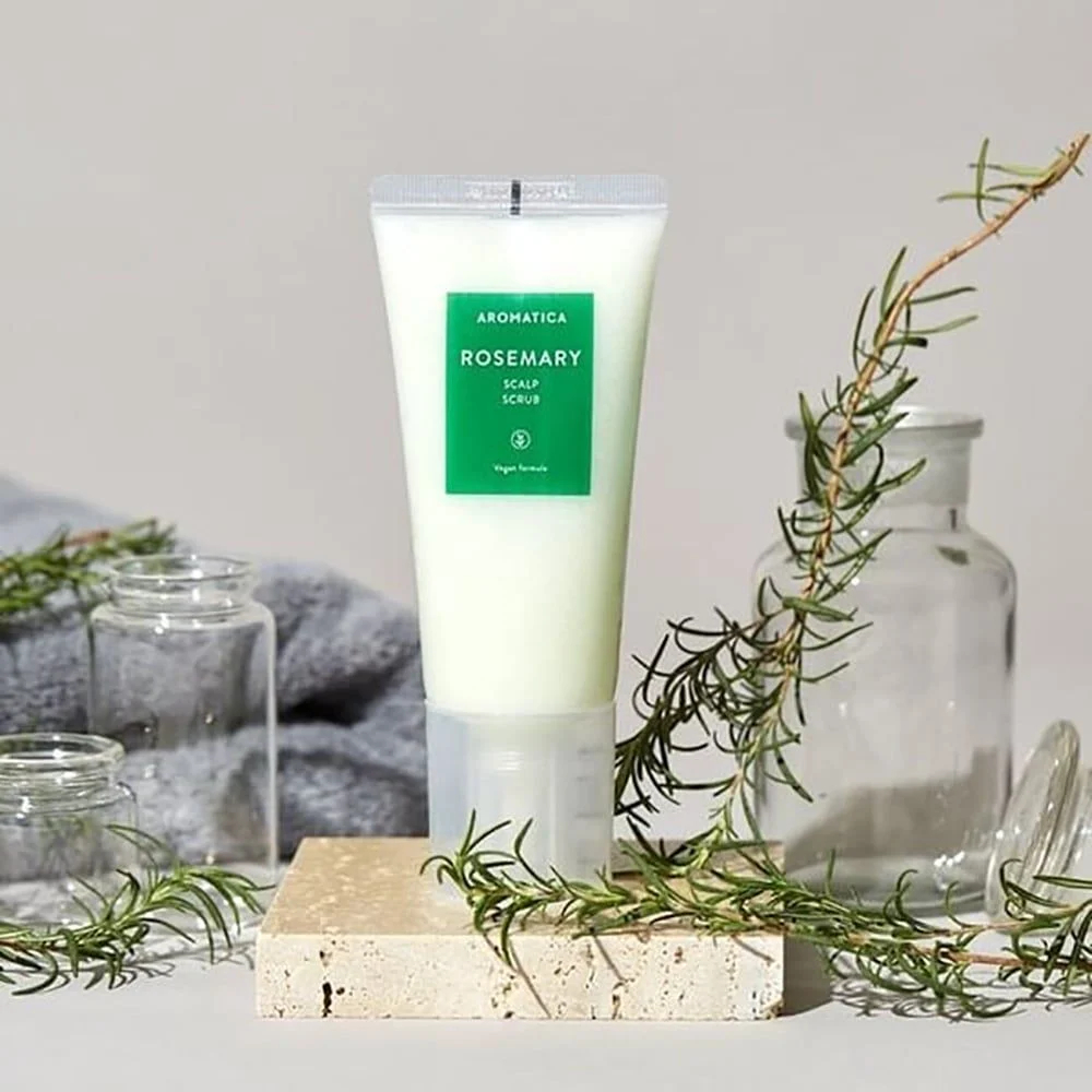 Làm sạch sâu, loại bỏ gàu và tẩy da chết cho da đầu Aromatica Rosemary Scalp Scrub 165g - HasuShop