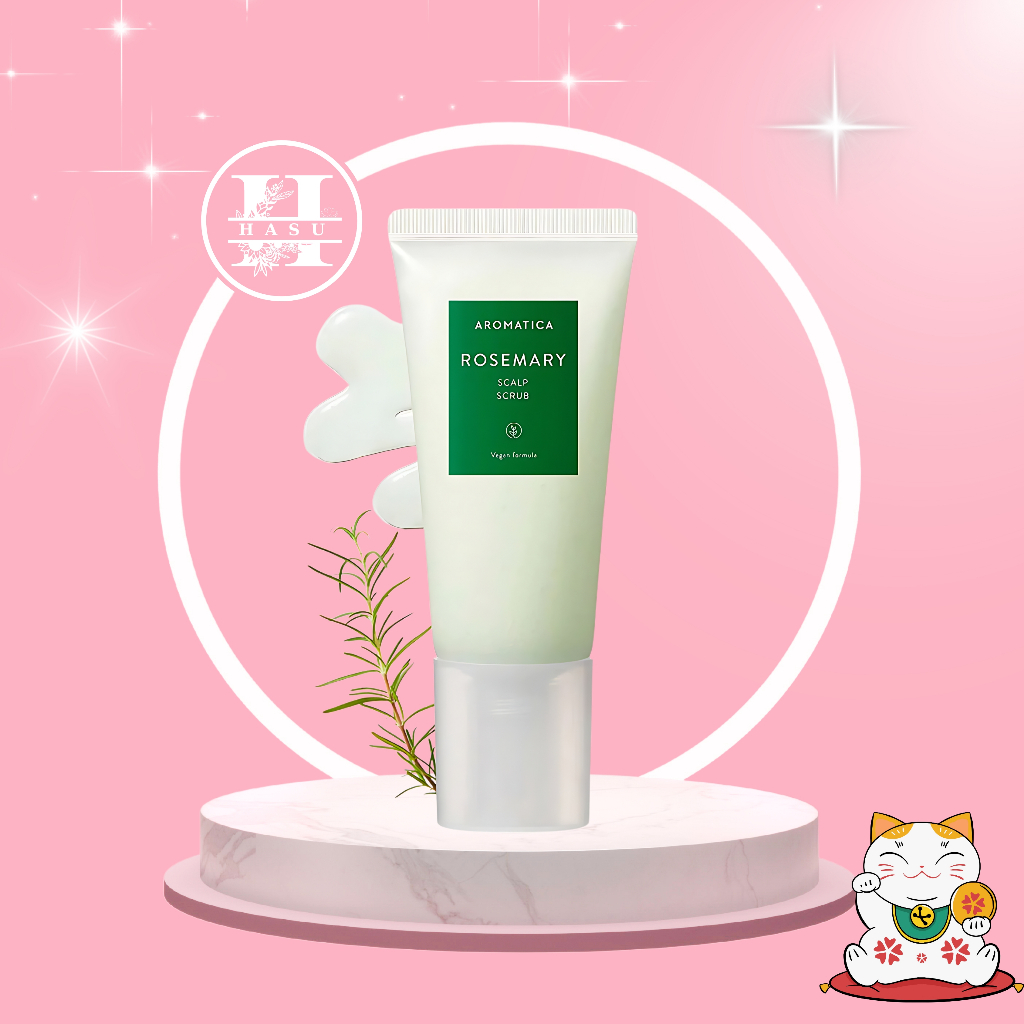 Làm sạch sâu, loại bỏ gàu và tẩy da chết cho da đầu Aromatica Rosemary Scalp Scrub 165g - HasuShop