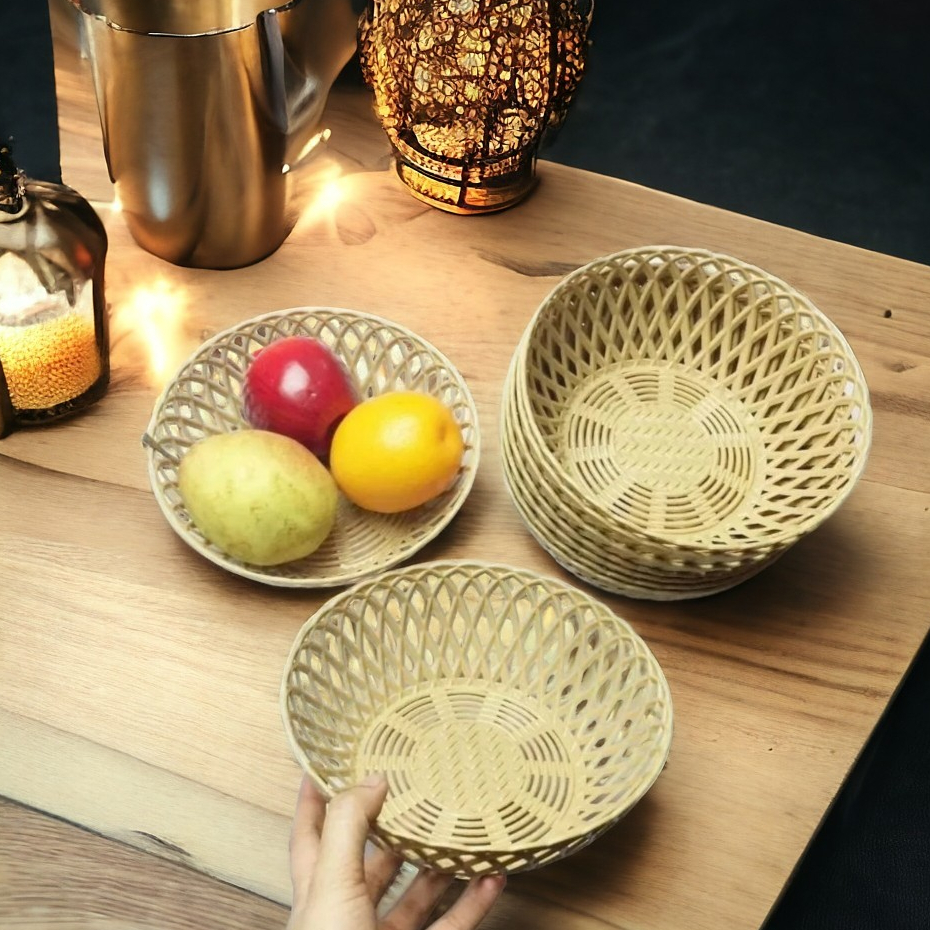 Rổ giả mây - Rổ nhựa tròn