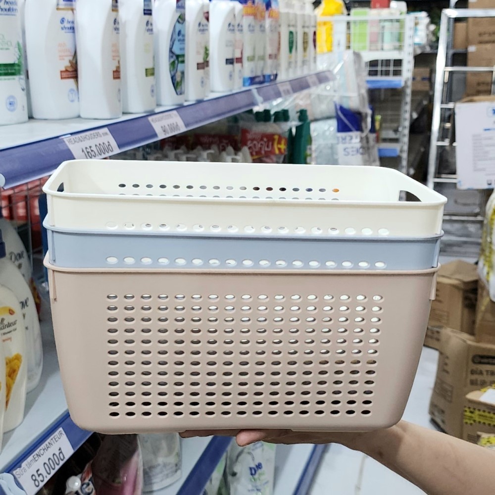 Rổ nhựa chữ nhật Hokori Tiện lợi
