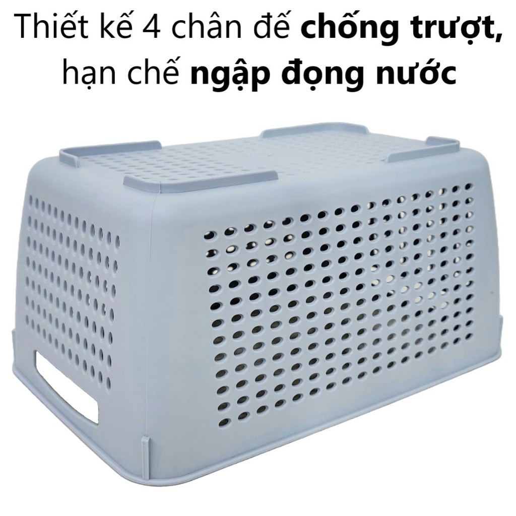Rổ nhựa chữ nhật Hokori Tiện lợi
