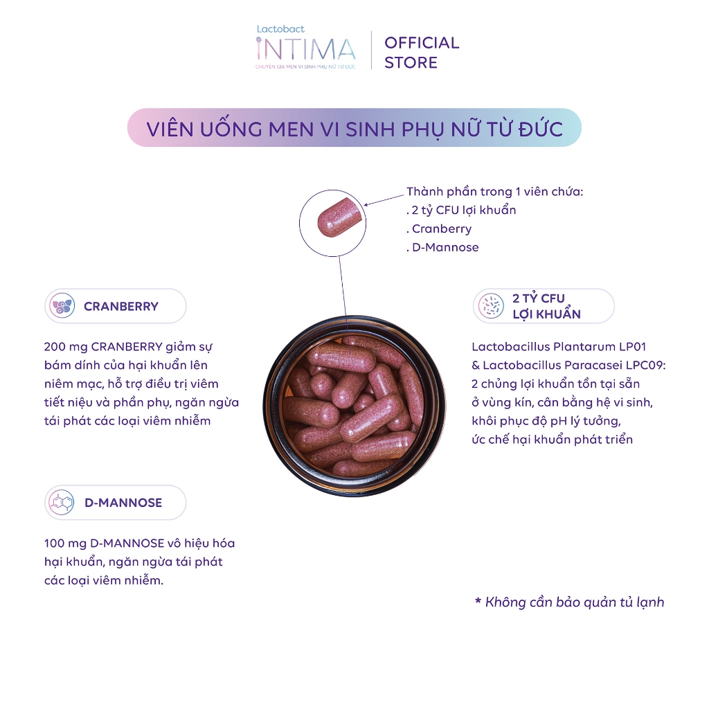 Lactobact Intima - Men vi sinh phụ khoa bổ sung lợi khuẩn từ Đức, hỗ trợ giảm tái phát viêm, tăng đề kháng cô bé